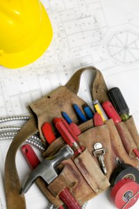 Builder's Tools and Building Plan